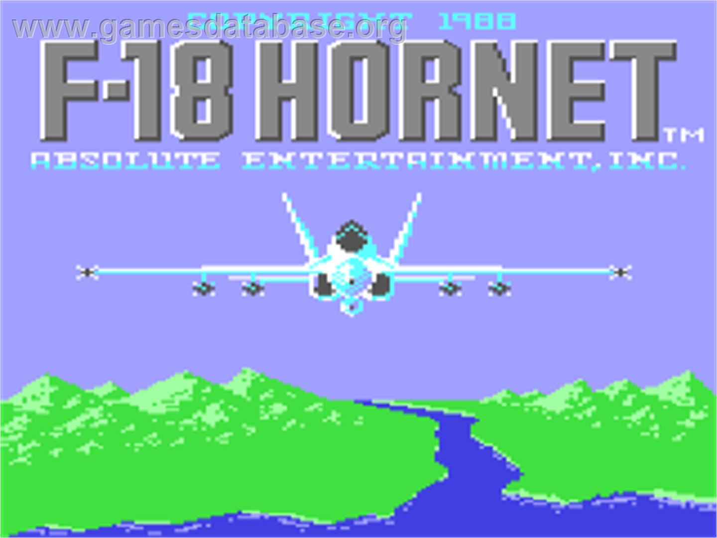 F-18 Hornet - Commodore 64 - Artwork - Title Screen