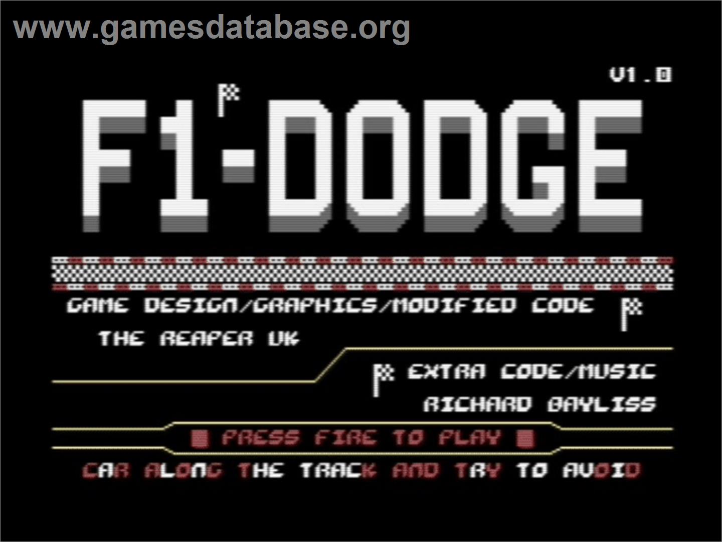 F1-Dodge - Commodore 64 - Artwork - Title Screen