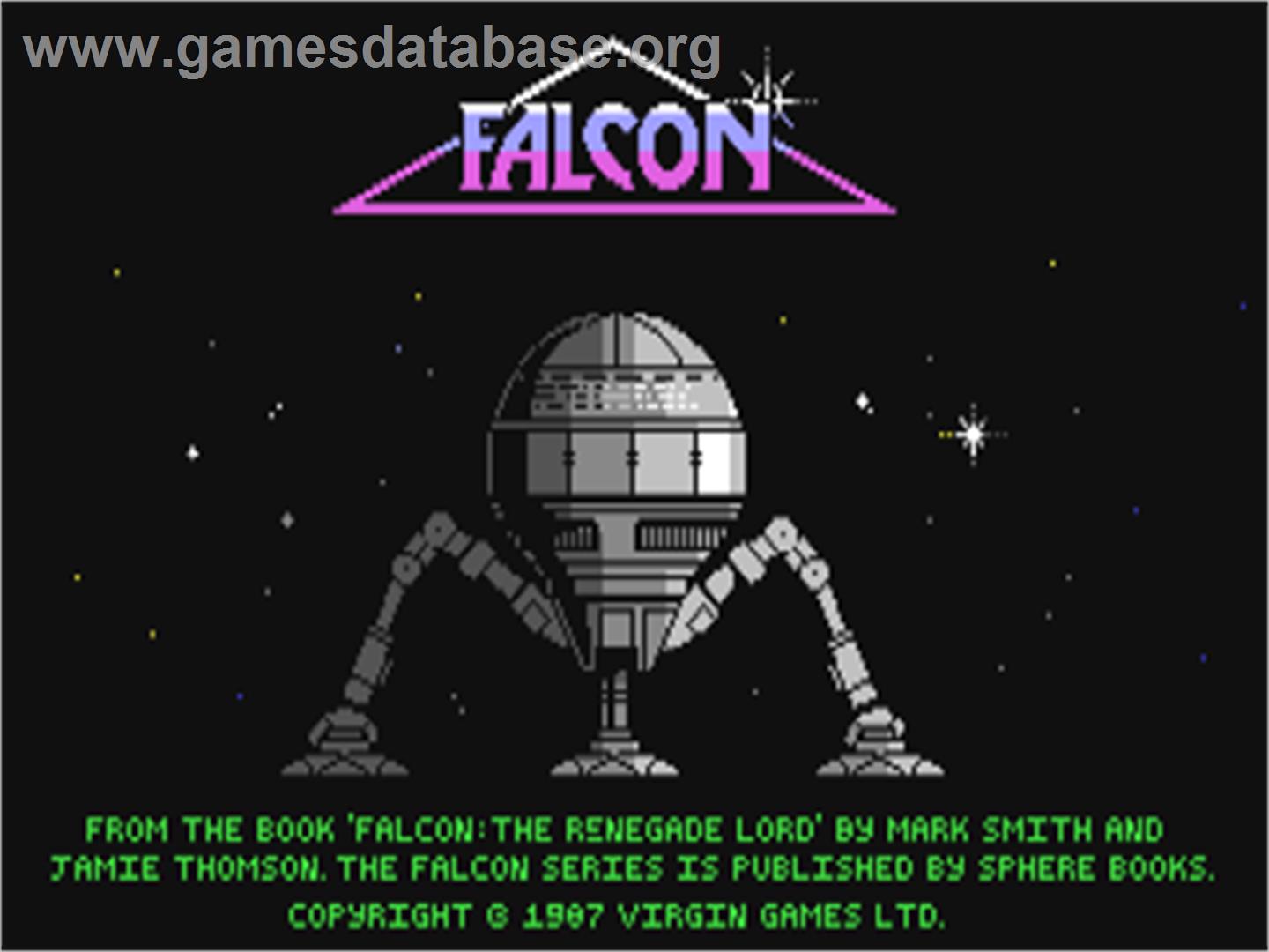 Falcon: The Renegade Lord - Commodore 64 - Artwork - Title Screen