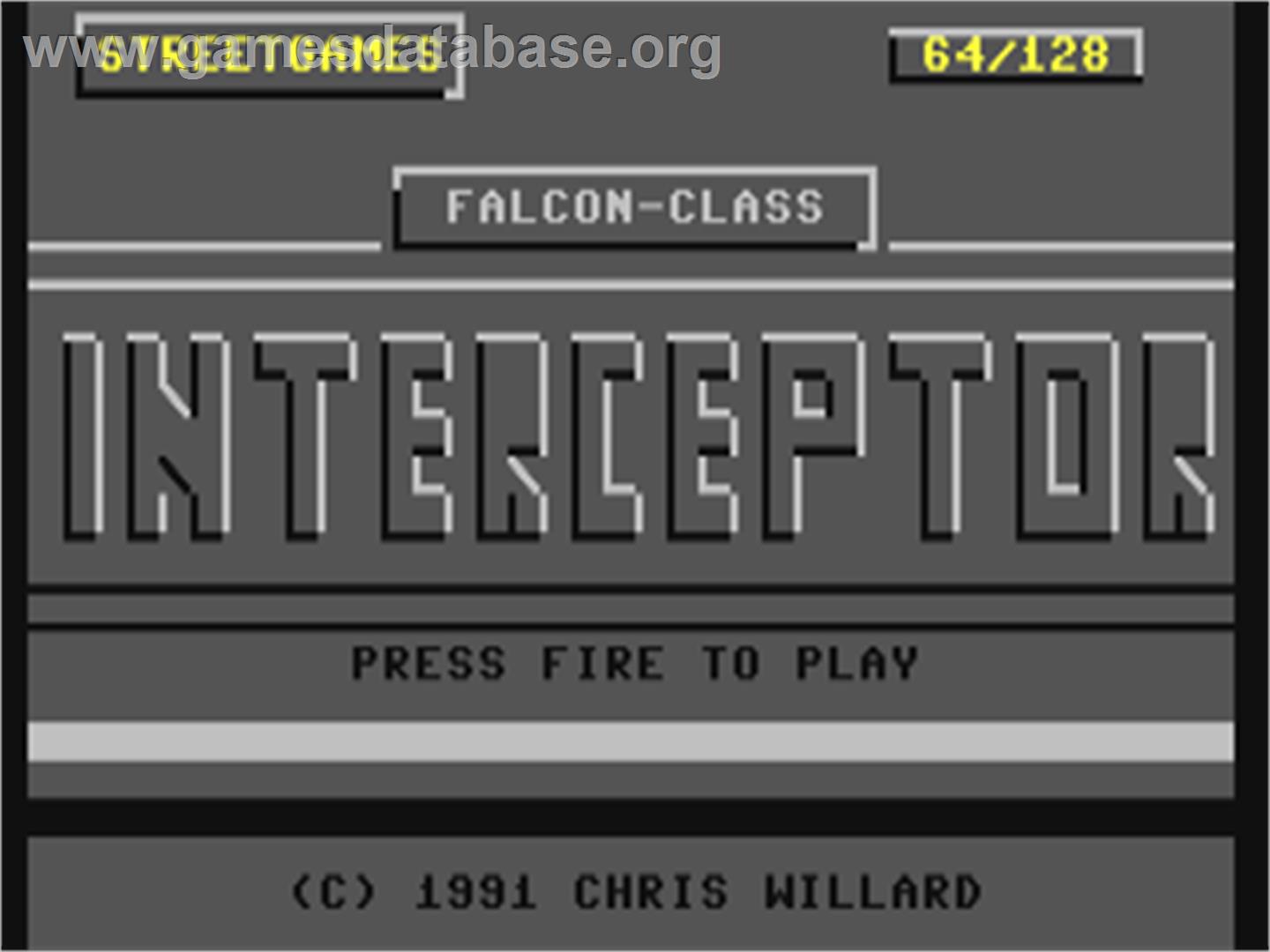 Falcon Class Interceptor - Commodore 64 - Artwork - Title Screen