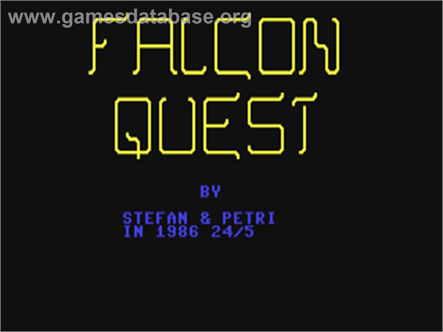 Falcon Quest - Commodore 64 - Artwork - Title Screen
