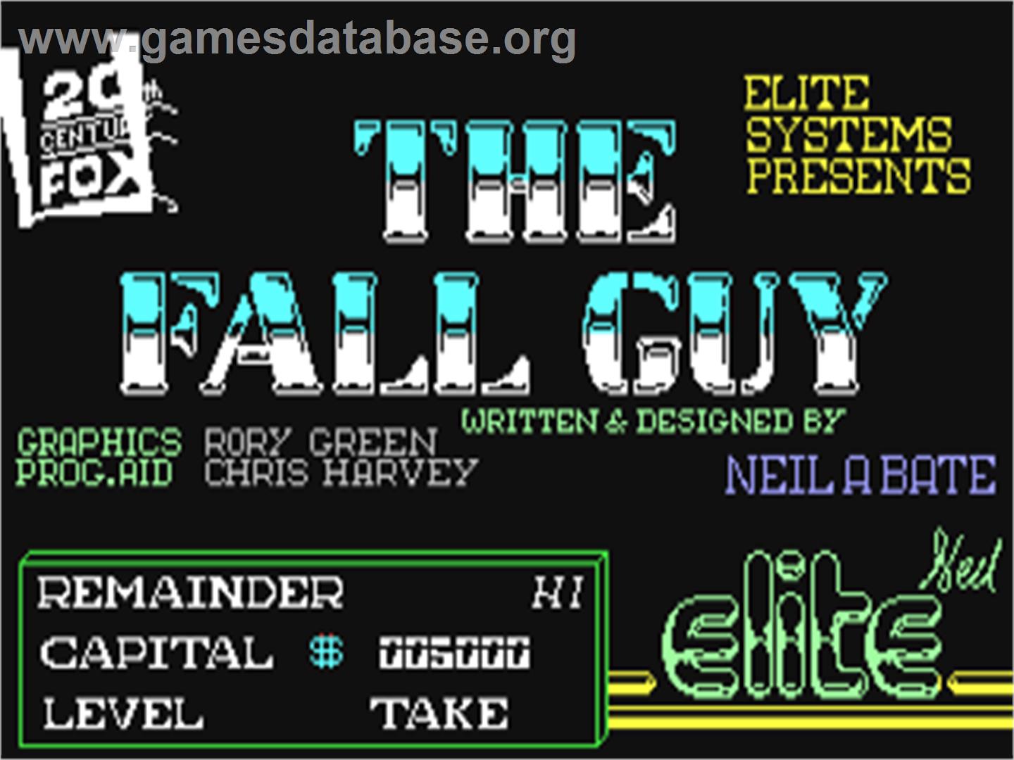 Fall Guy - Commodore 64 - Artwork - Title Screen