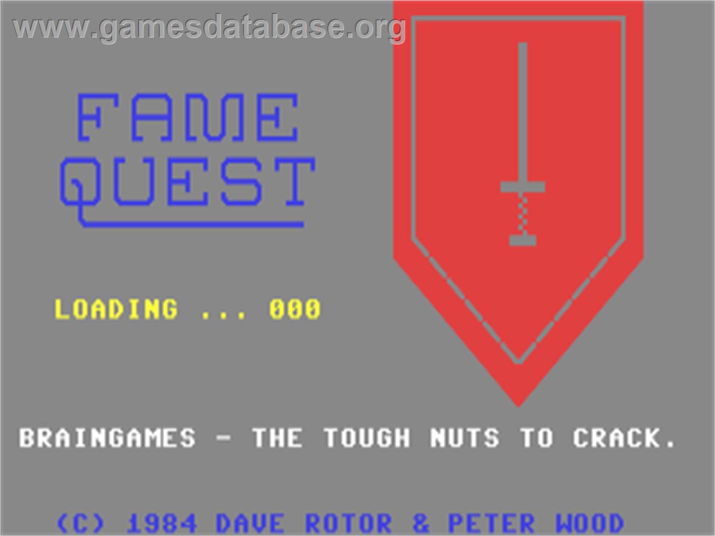 Fame Quest - Commodore 64 - Artwork - Title Screen