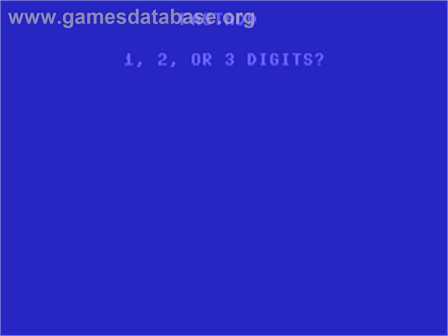 Fast Add - Commodore 64 - Artwork - Title Screen