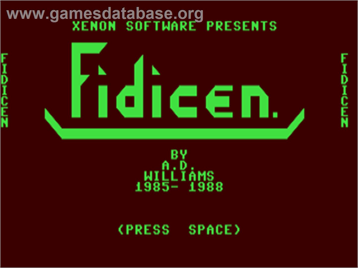 Fidicen - Commodore 64 - Artwork - Title Screen
