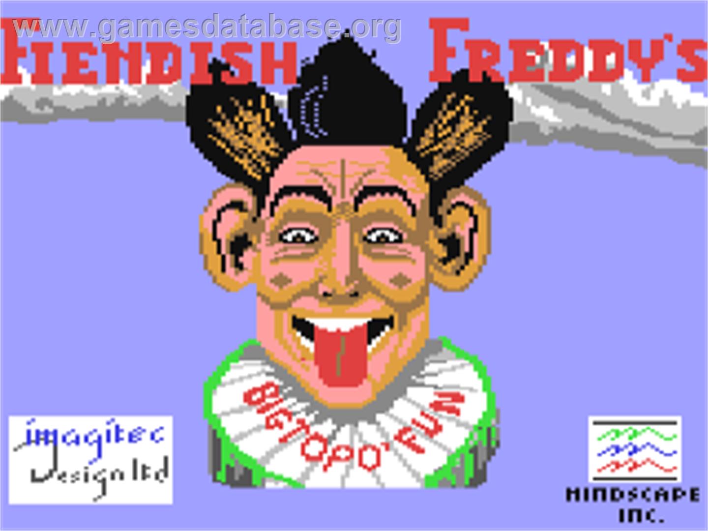 Fiendish Freddy's Big Top O' Fun - Commodore 64 - Artwork - Title Screen