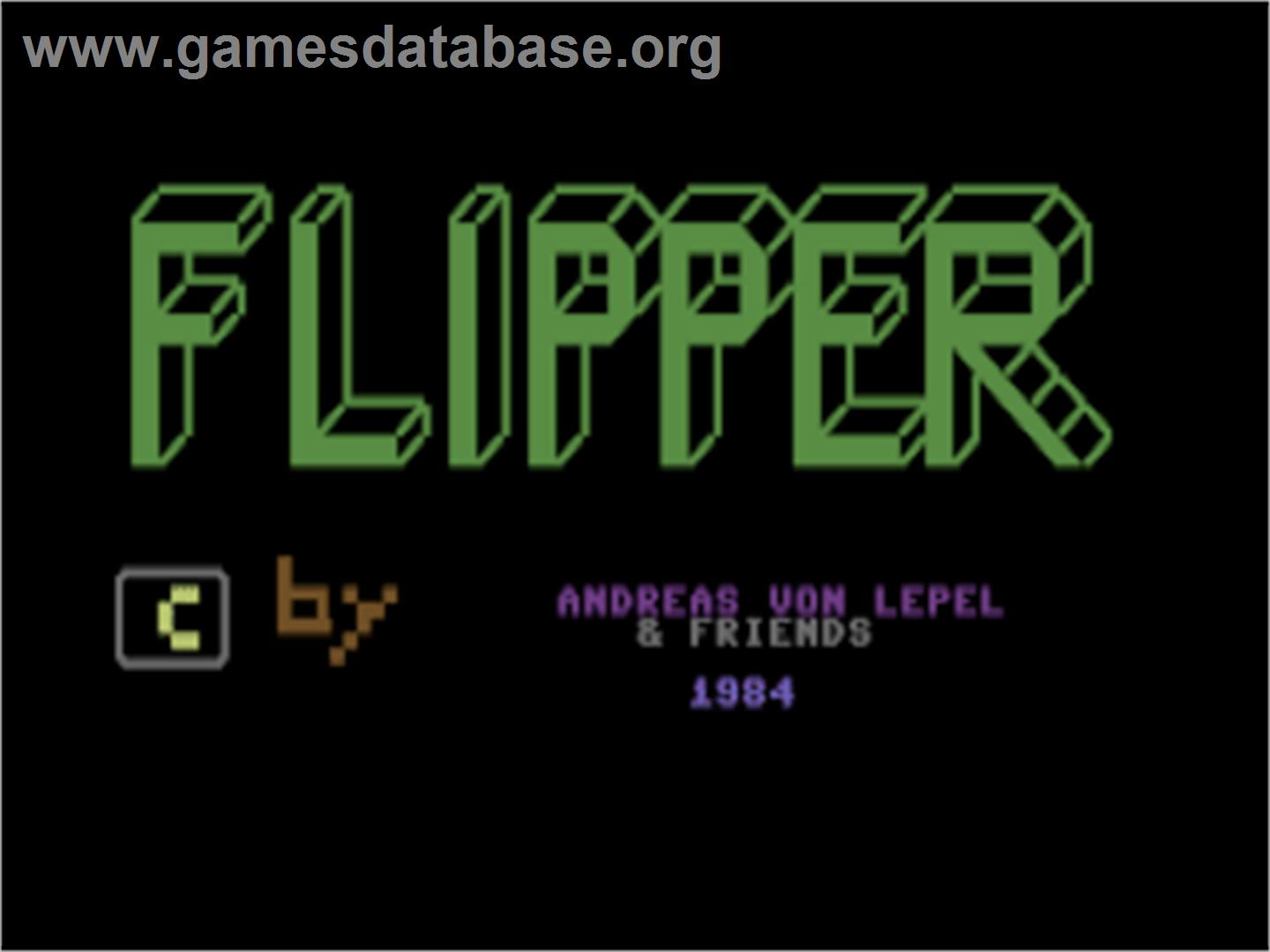 Flipper - Commodore 64 - Artwork - Title Screen