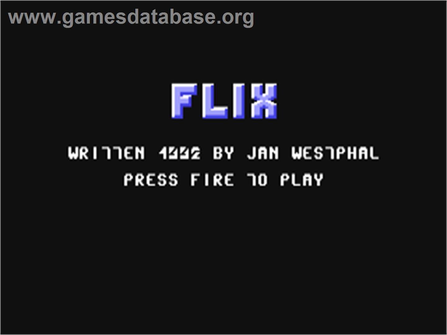 Flix - Commodore 64 - Artwork - Title Screen