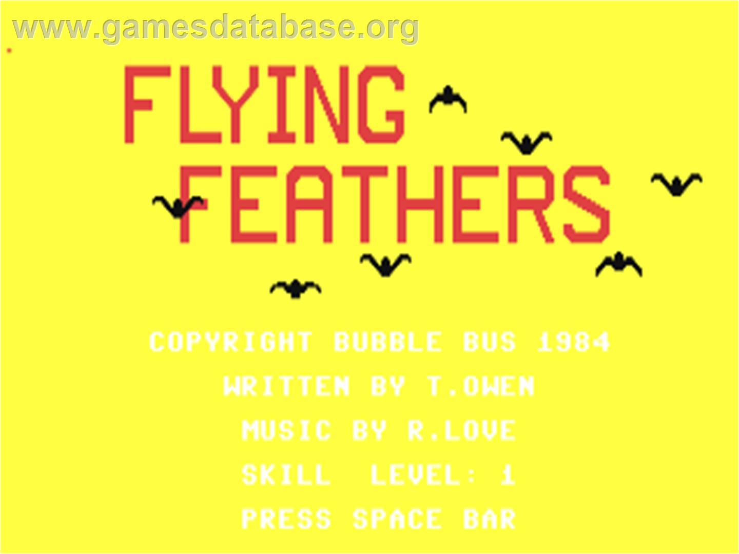 Flying Feathers - Commodore 64 - Artwork - Title Screen
