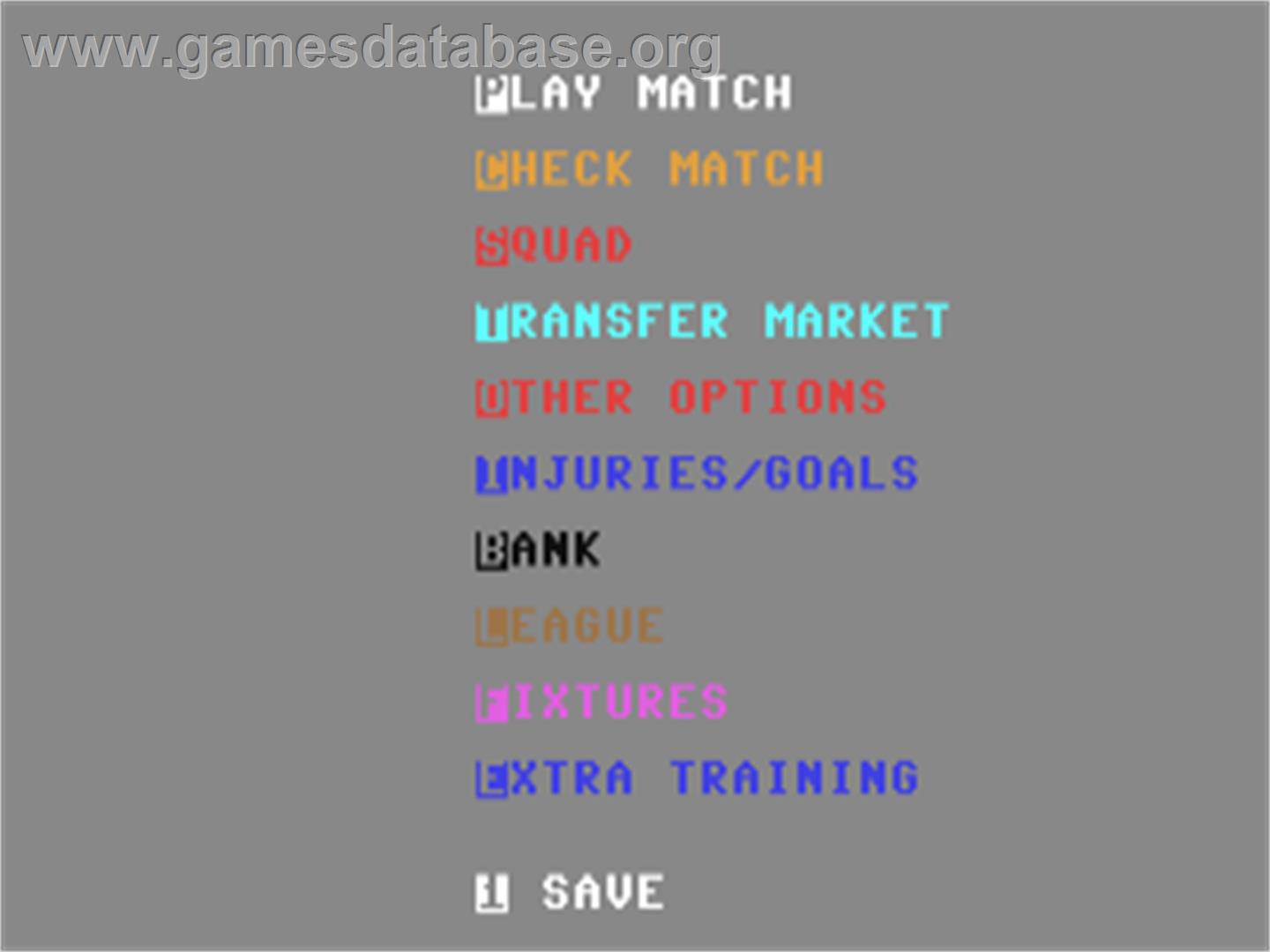 Football Director - Commodore 64 - Artwork - Title Screen