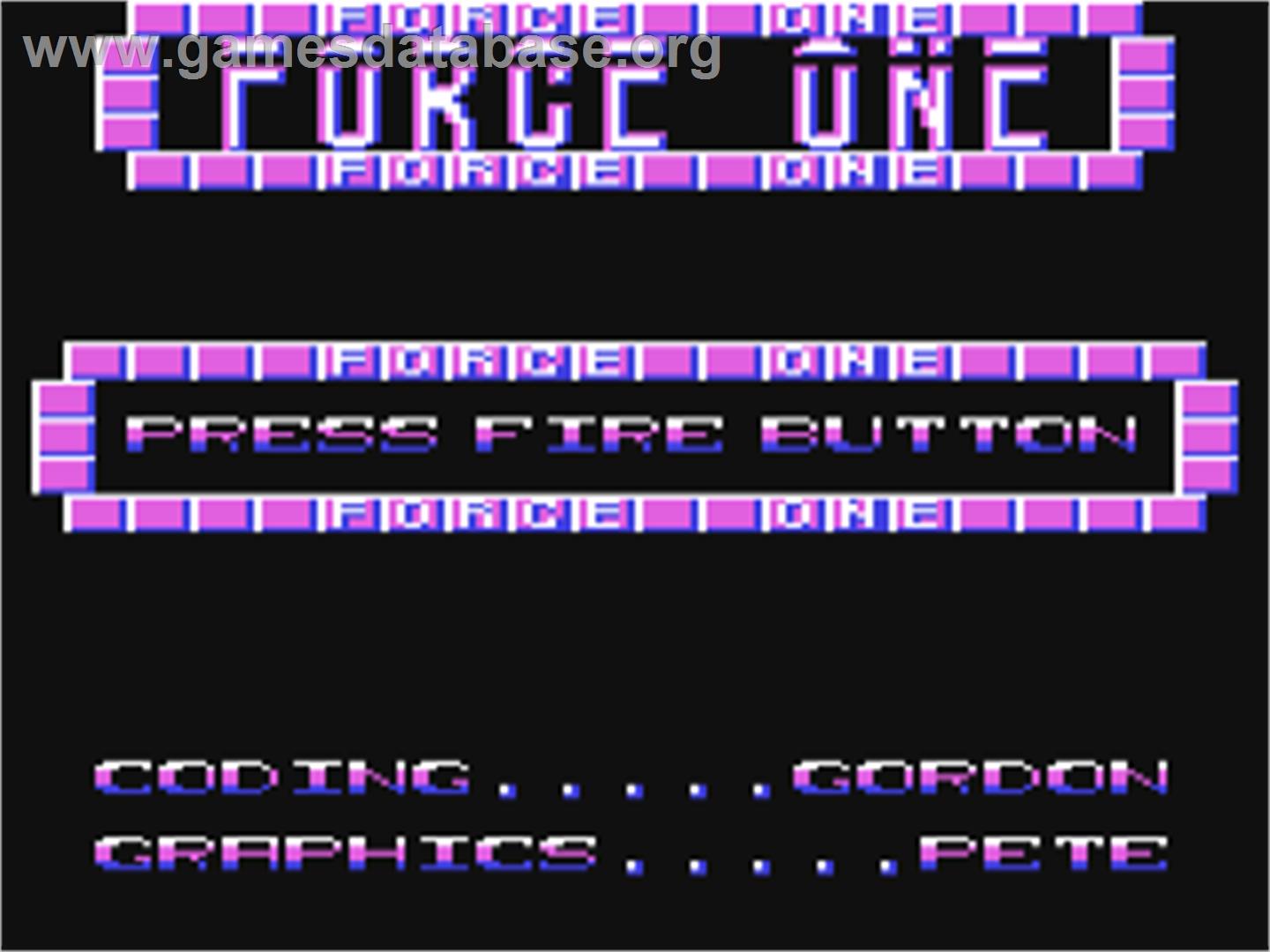 Force One - Commodore 64 - Artwork - Title Screen