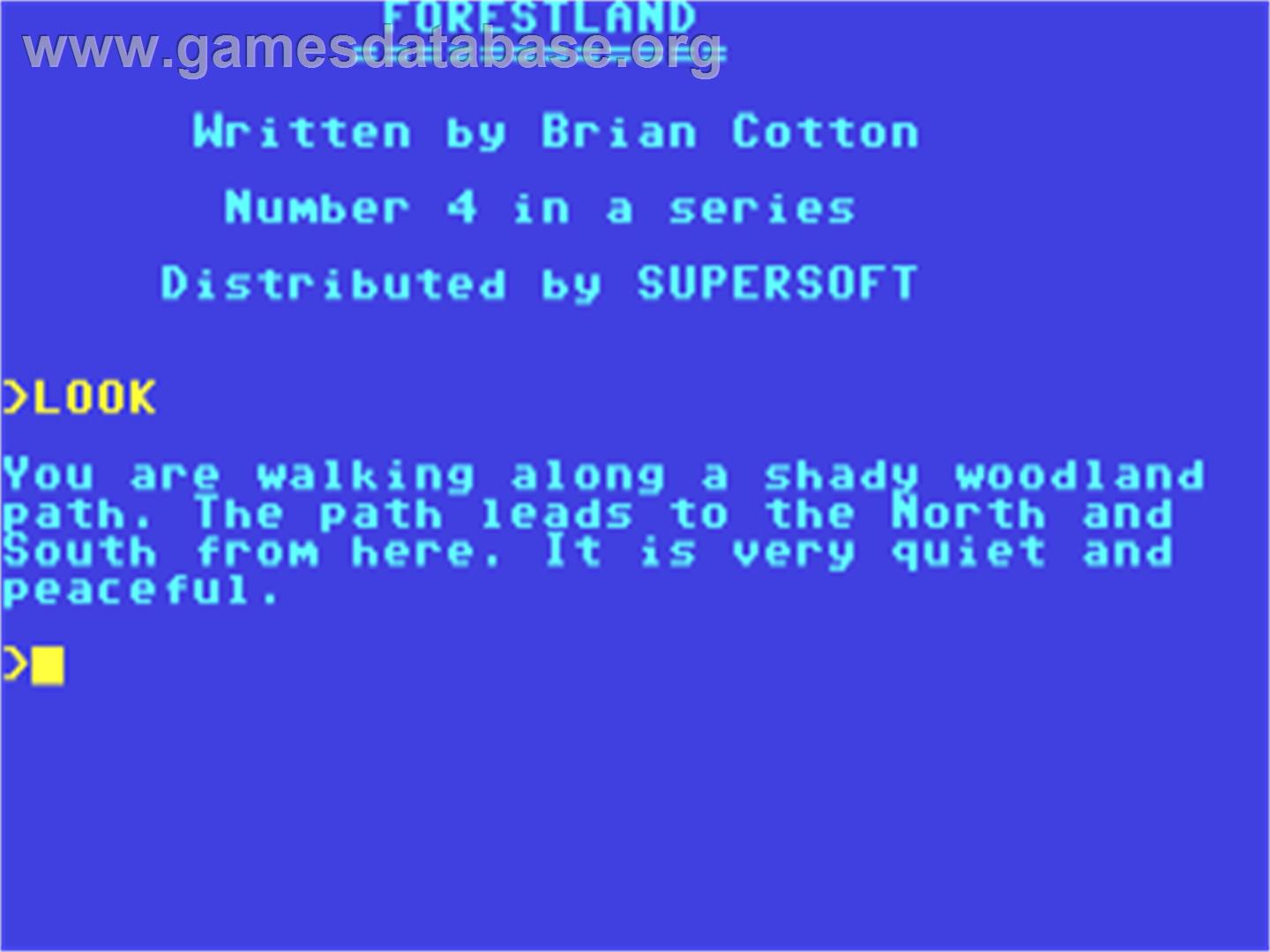 Forestland - Commodore 64 - Artwork - Title Screen