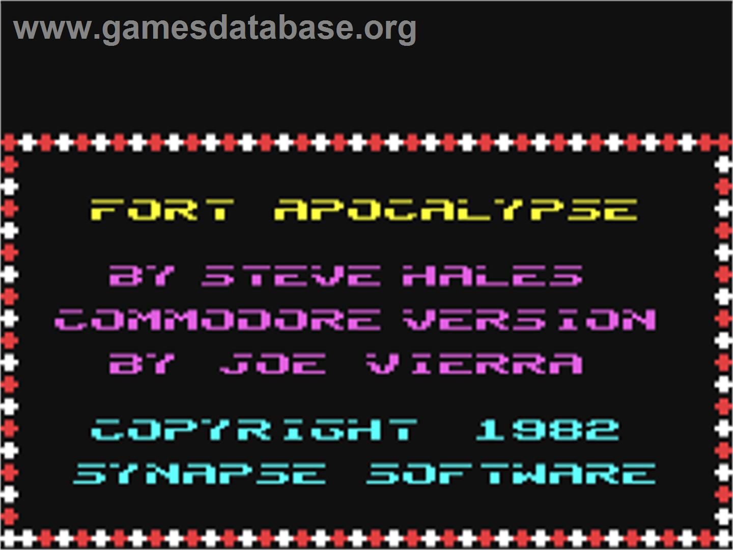Fort Apocalypse - Commodore 64 - Artwork - Title Screen