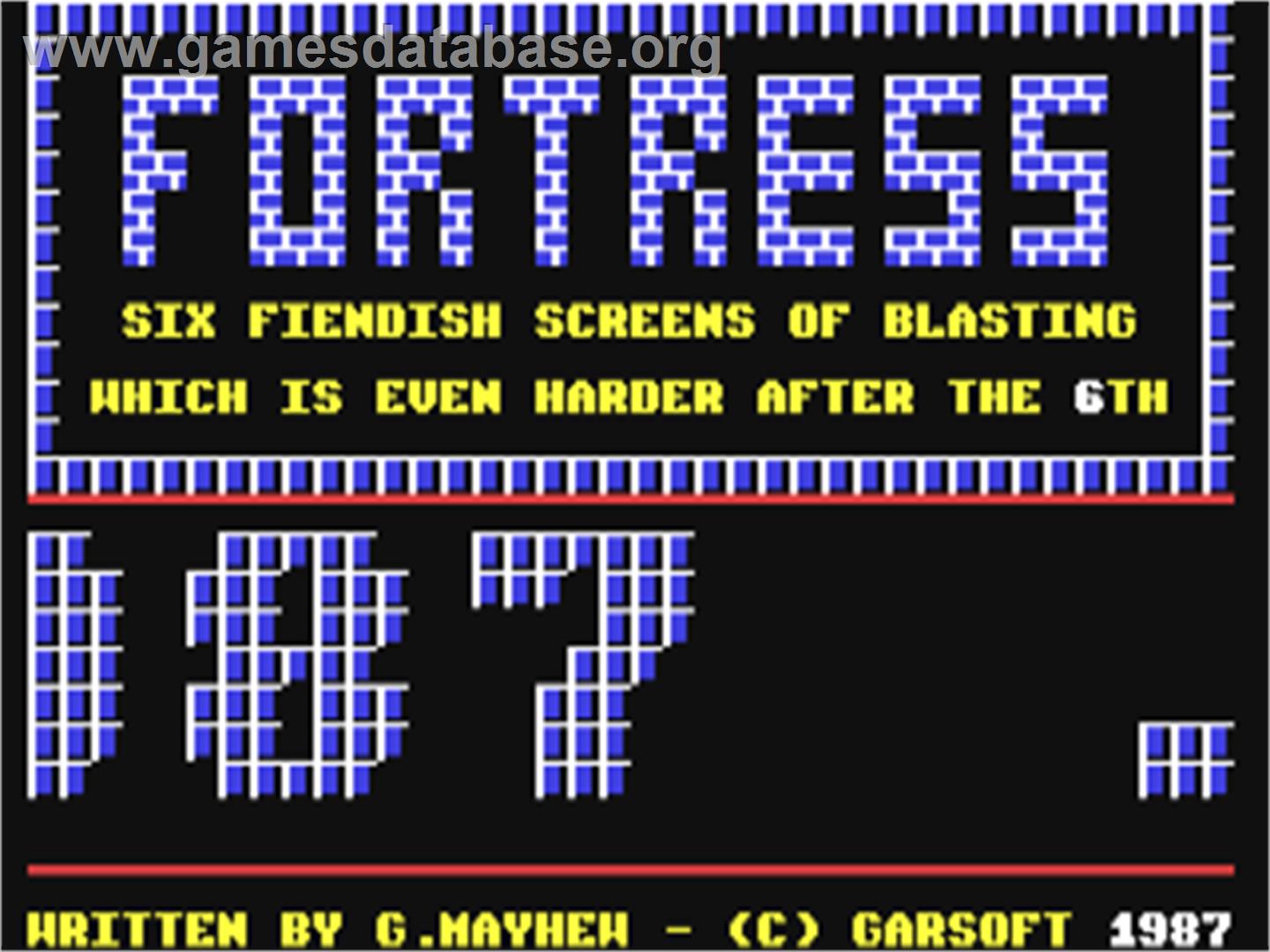Fortress (SSI) - Commodore 64 - Artwork - Title Screen
