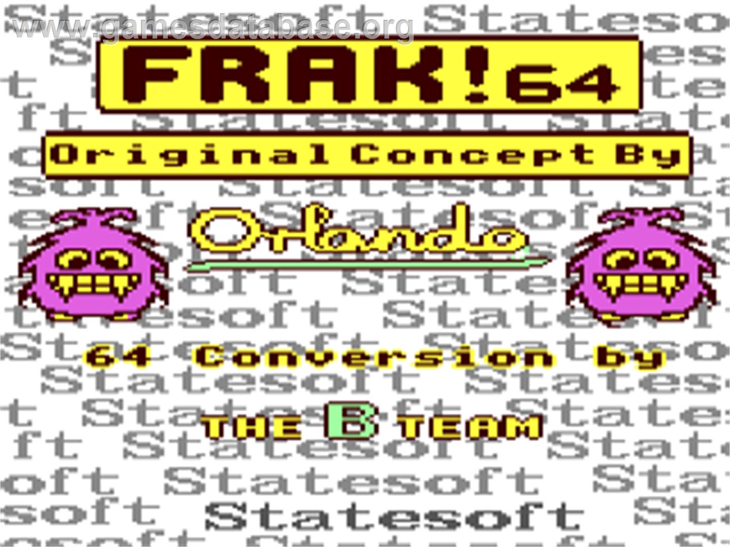 Frak! - Commodore 64 - Artwork - Title Screen