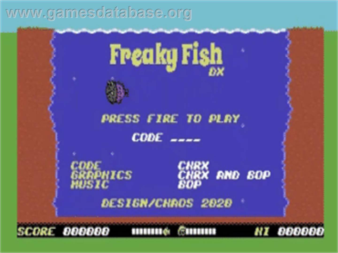 Freaky Fish DX - Commodore 64 - Artwork - Title Screen
