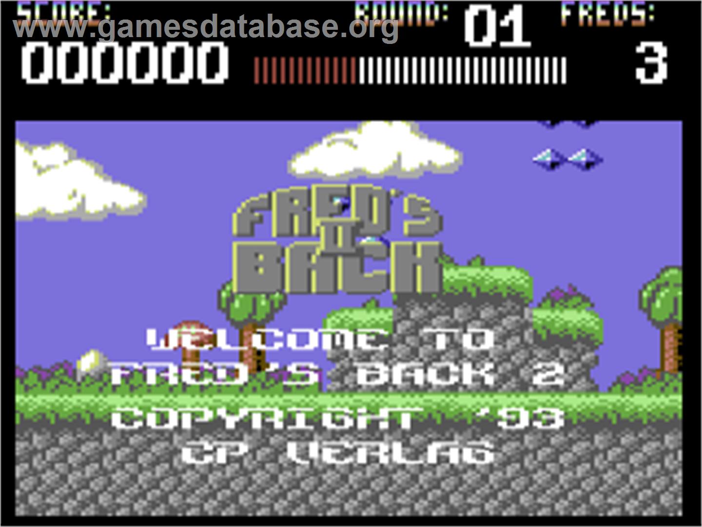 Fred's Back 2 - Commodore 64 - Artwork - Title Screen