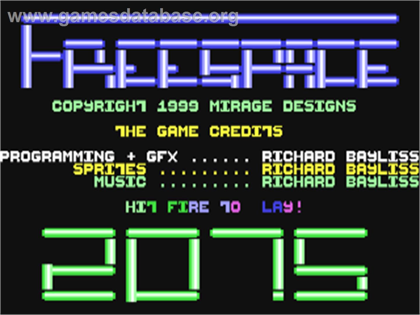 Freespace 2075 - Commodore 64 - Artwork - Title Screen