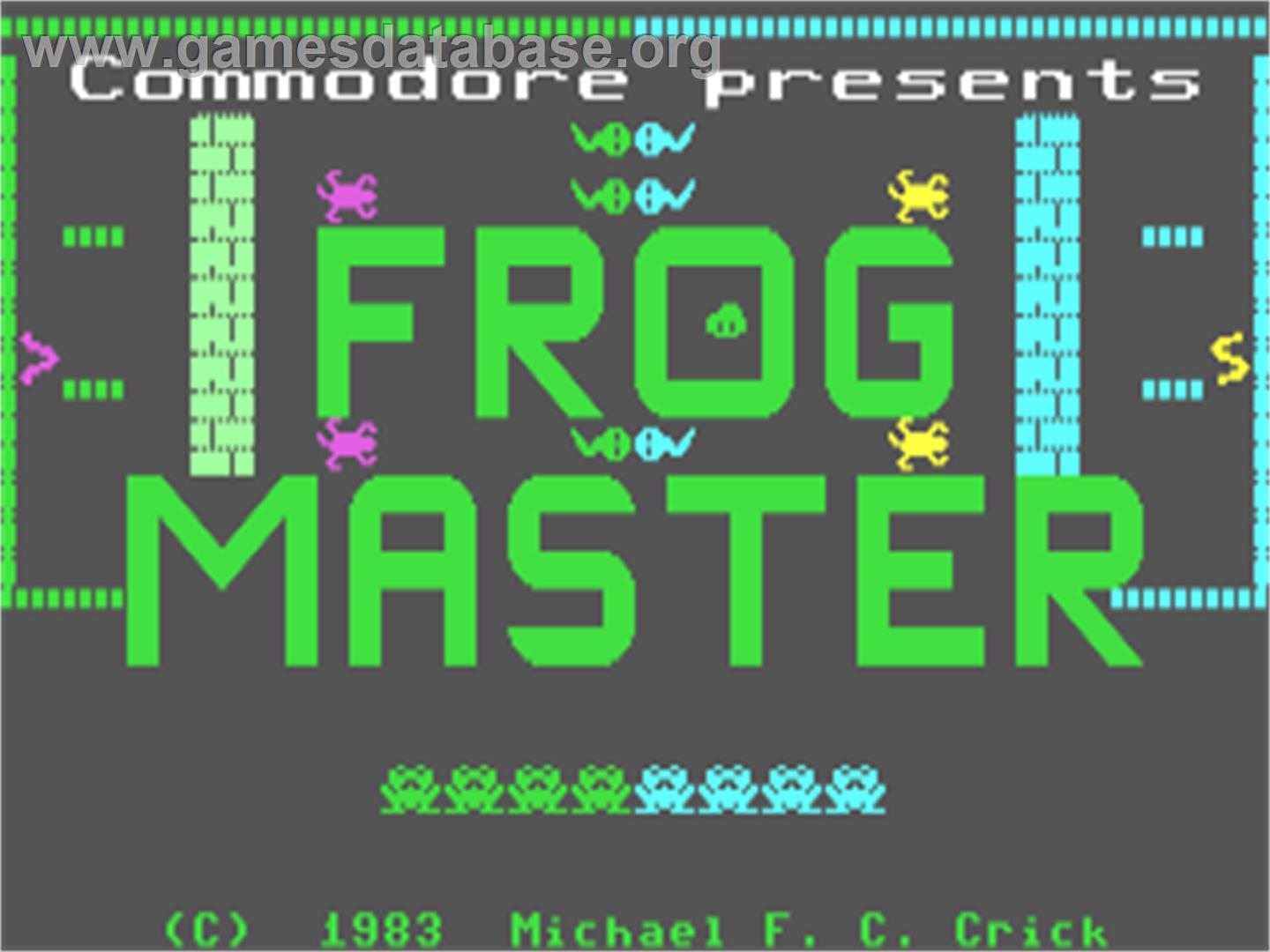 Frog Master - Commodore 64 - Artwork - Title Screen
