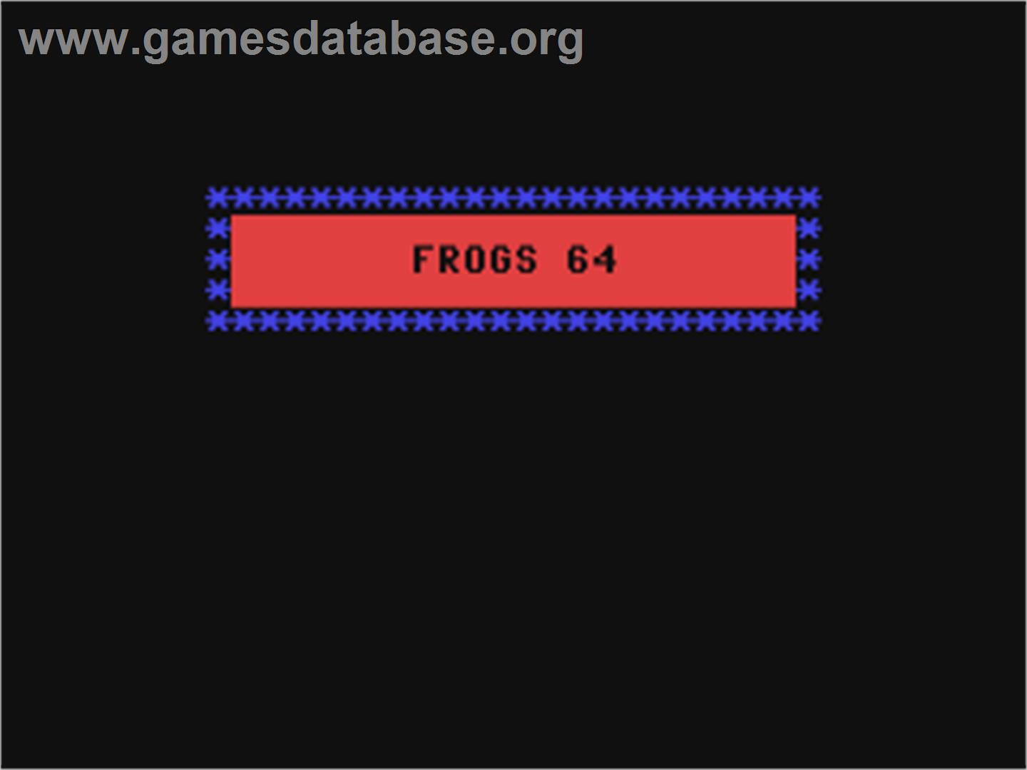 Frogs 64 - Commodore 64 - Artwork - Title Screen