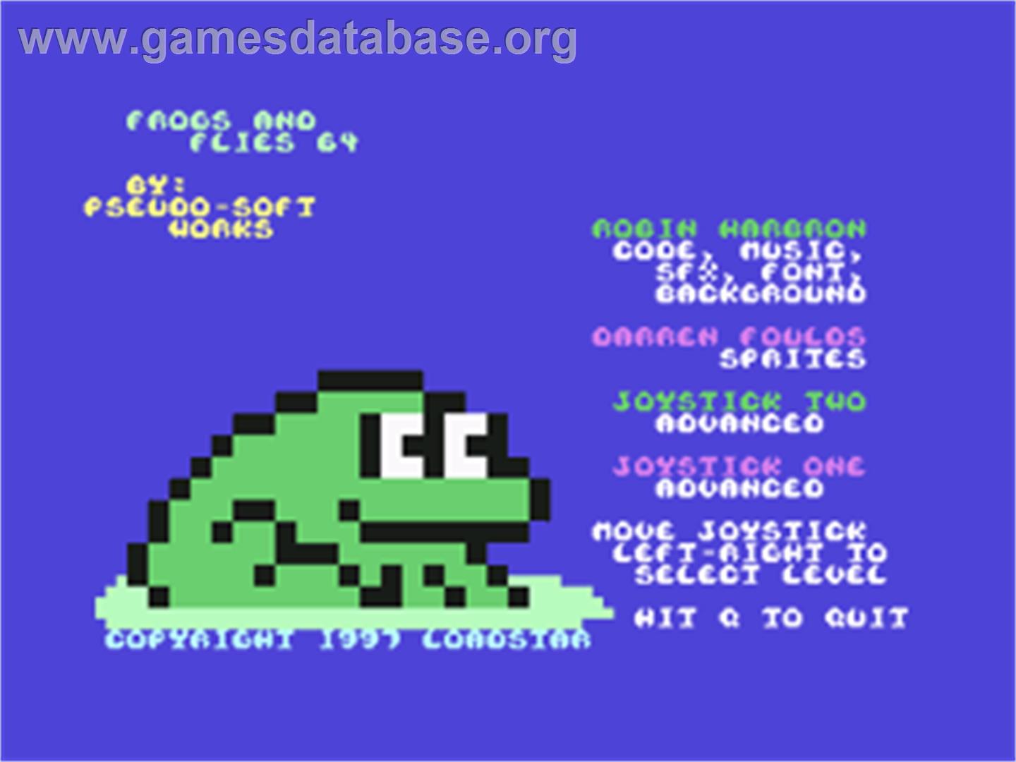 Frogs And Flies 64 - Commodore 64 - Artwork - Title Screen