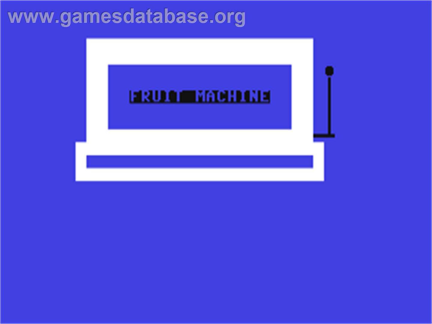 Fruit Machine (Alpha Software) - Commodore 64 - Artwork - Title Screen