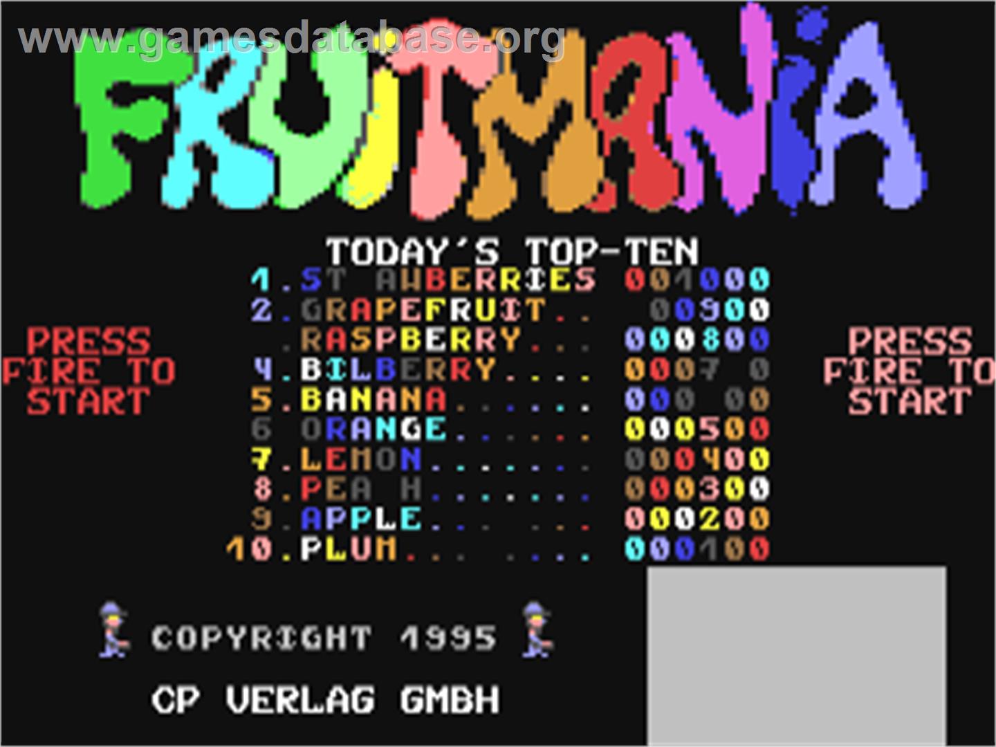 Fruitmania - Commodore 64 - Artwork - Title Screen