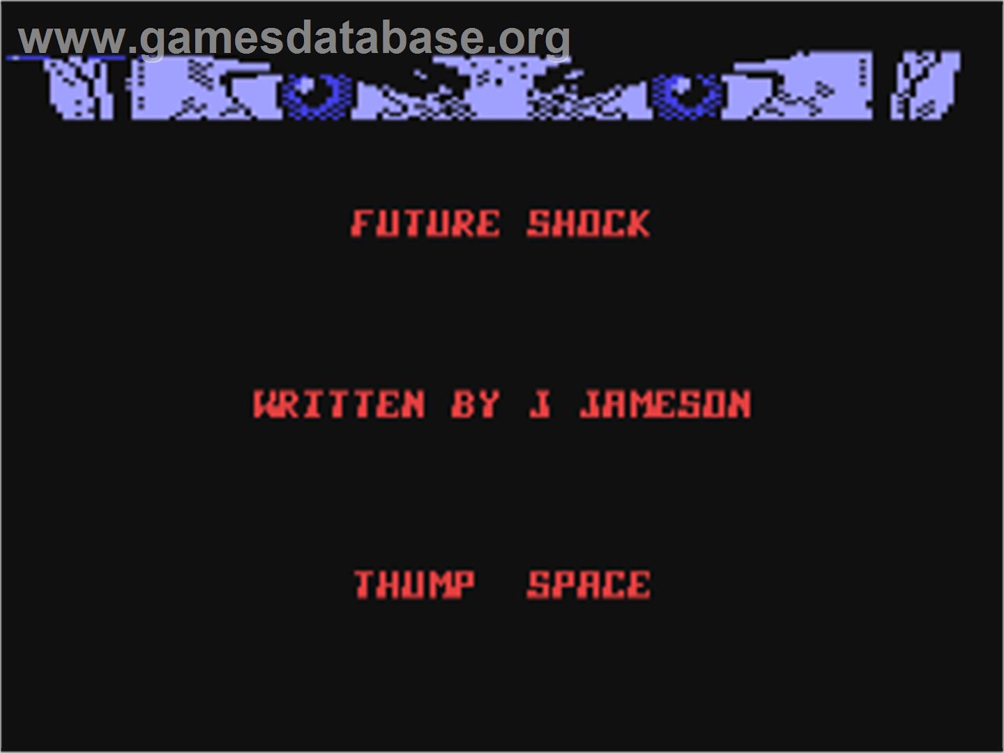 Future Shock (MicroValue) - Commodore 64 - Artwork - Title Screen