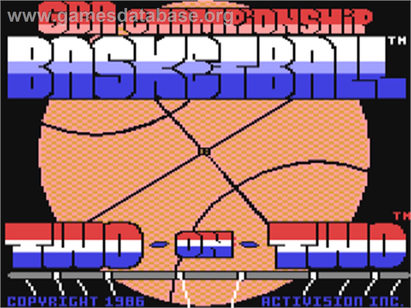 GBA Championship Basketball: Two-on-Two - Commodore 64 - Artwork - Title Screen