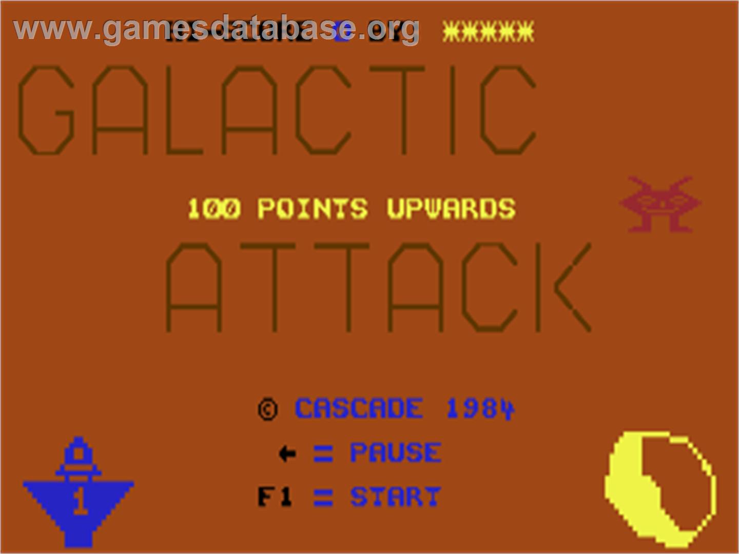 Galactic Attack - Commodore 64 - Artwork - Title Screen