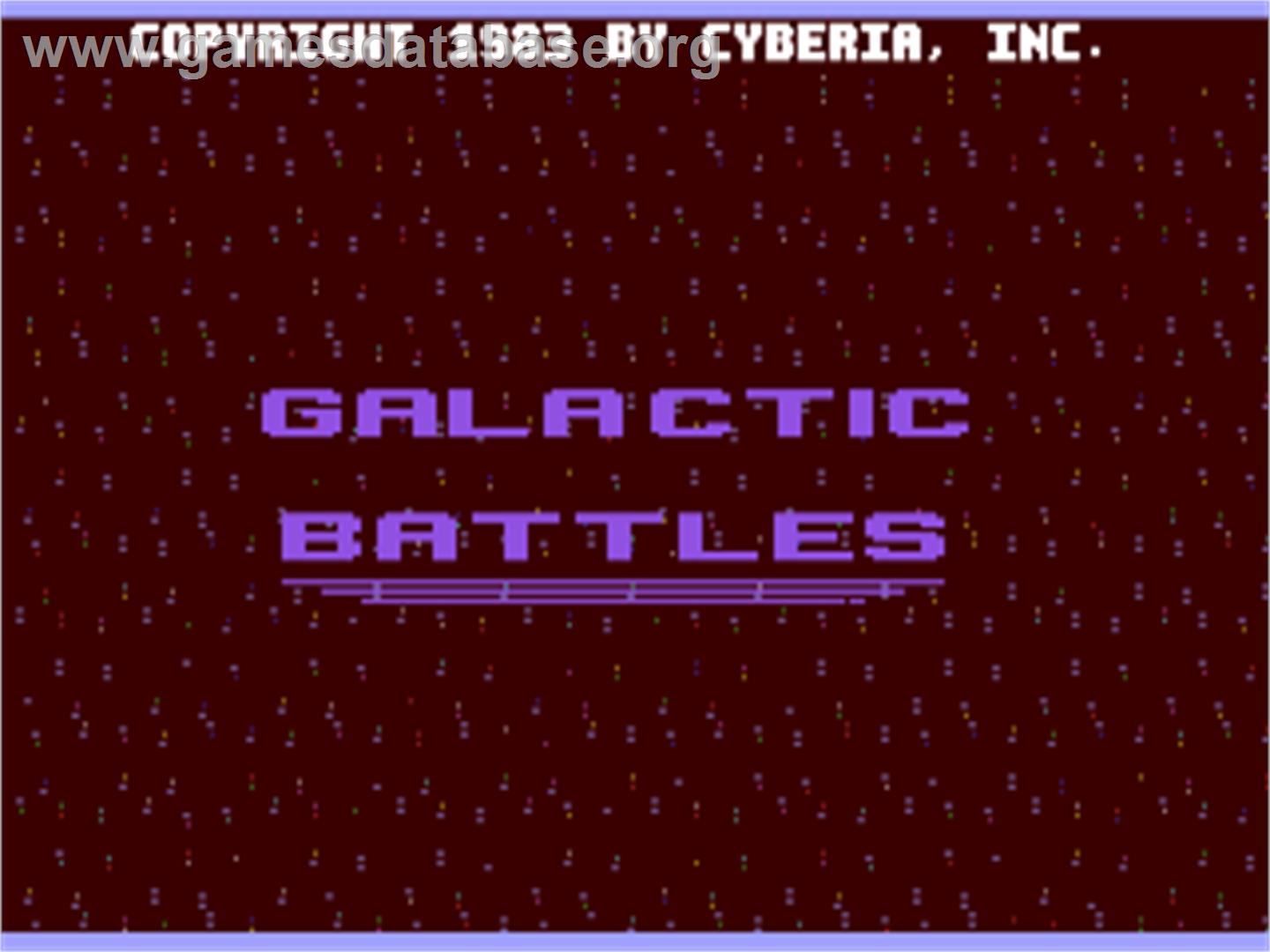 Galactic Battles - Commodore 64 - Artwork - Title Screen