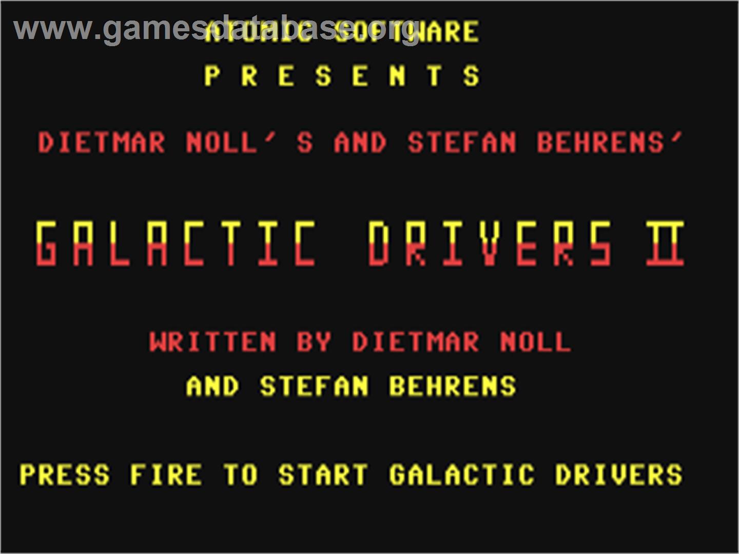 Galactic Drivers 2 - Commodore 64 - Artwork - Title Screen