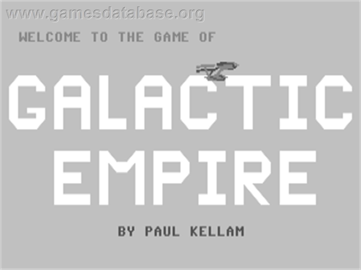 Galactic Empire - Commodore 64 - Artwork - Title Screen