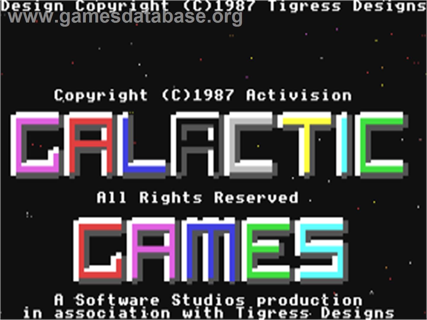 Galactic Games - Commodore 64 - Artwork - Title Screen