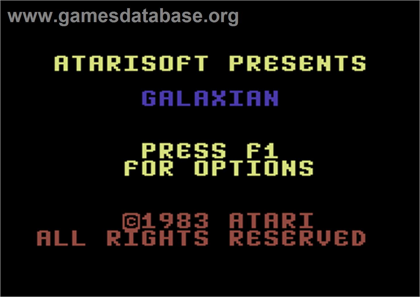 Galaxian - Commodore 64 - Artwork - Title Screen