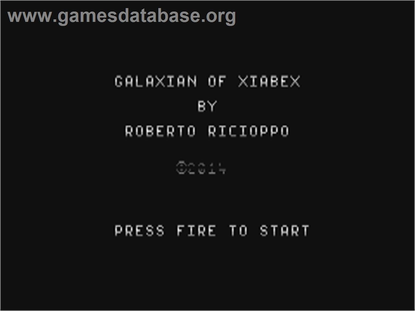 Galaxian Of Xiabex - Commodore 64 - Artwork - Title Screen