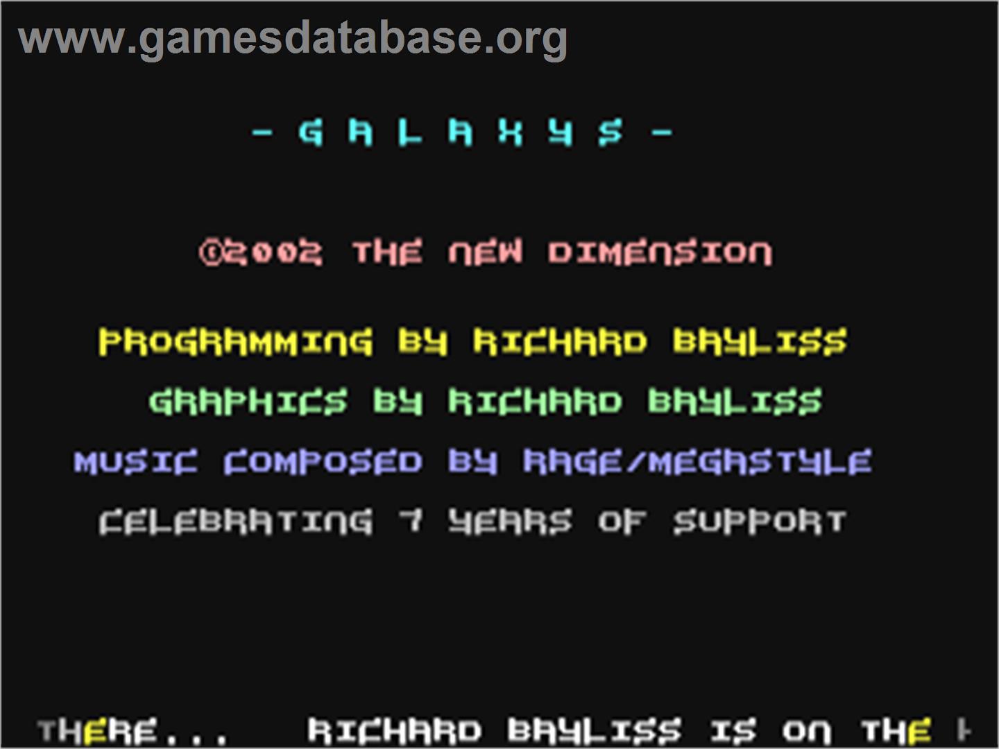 Galaxys - Commodore 64 - Artwork - Title Screen