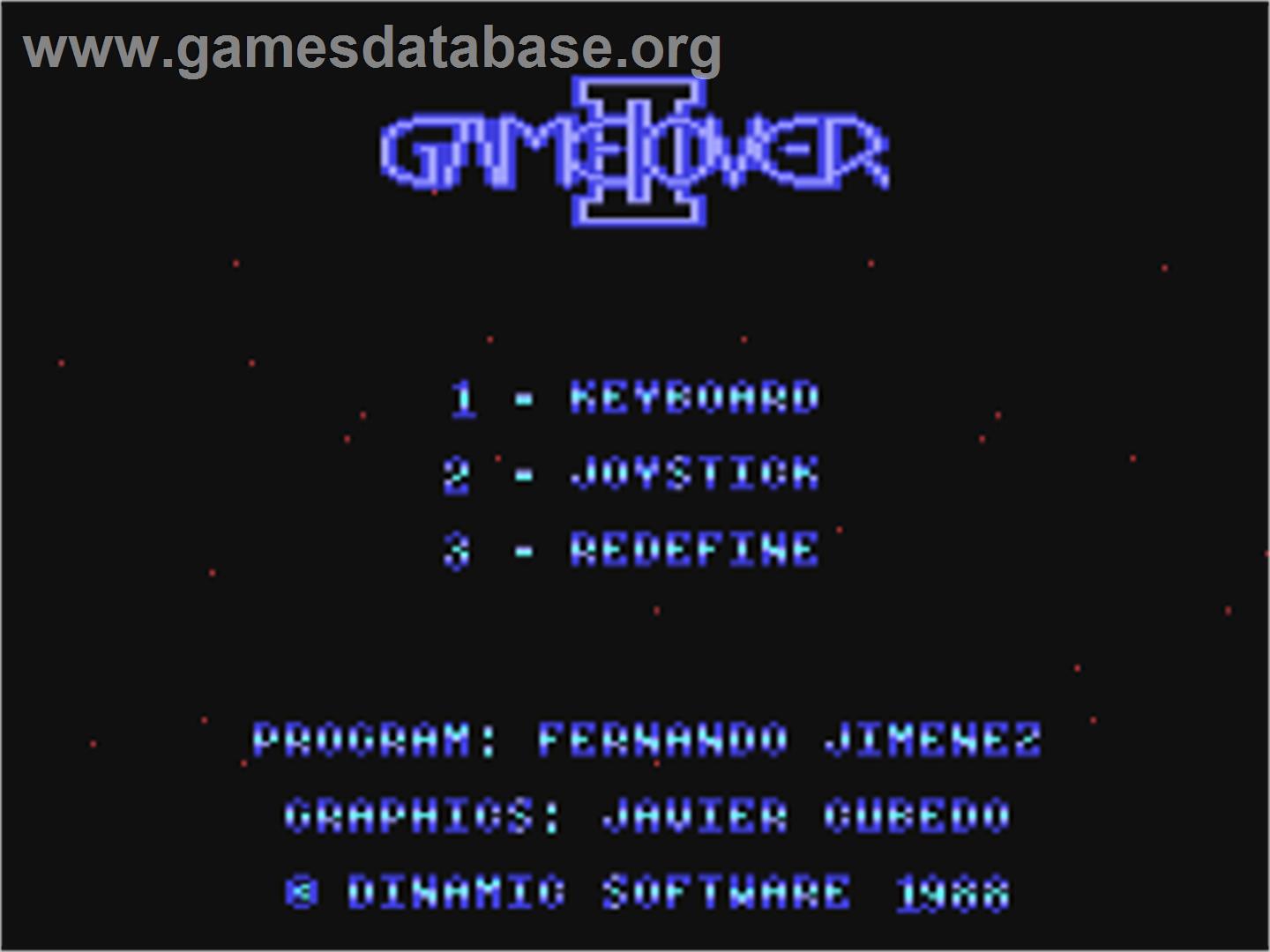 Game Over 2 - Commodore 64 - Artwork - Title Screen