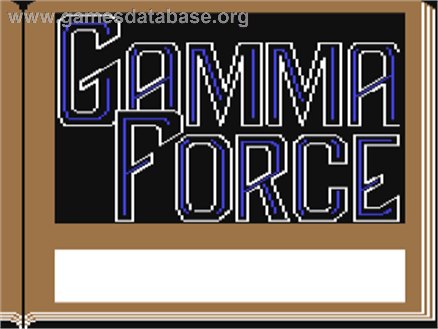 Gamma Force in Pit of a Thousand Screams - Commodore 64 - Artwork - Title Screen