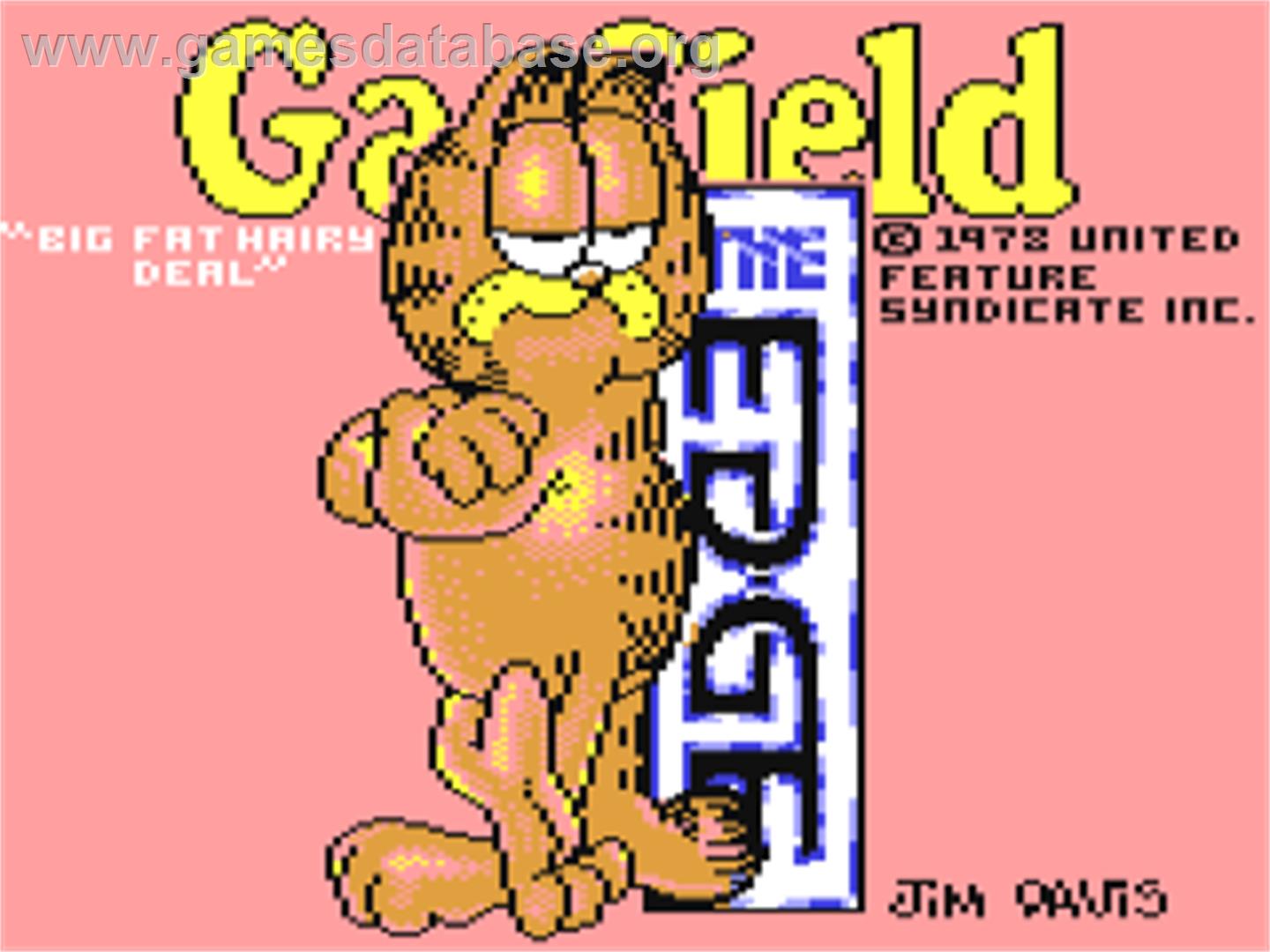 Garfield: Big, Fat, Hairy Deal - Commodore 64 - Artwork - Title Screen