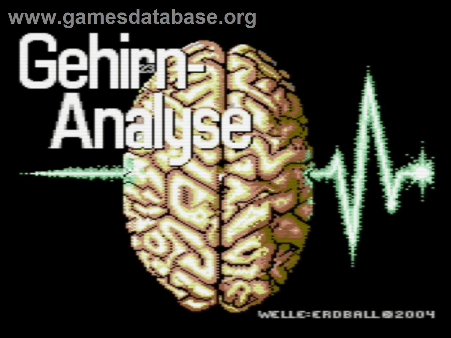 Gehirn-analyse - Commodore 64 - Artwork - Title Screen