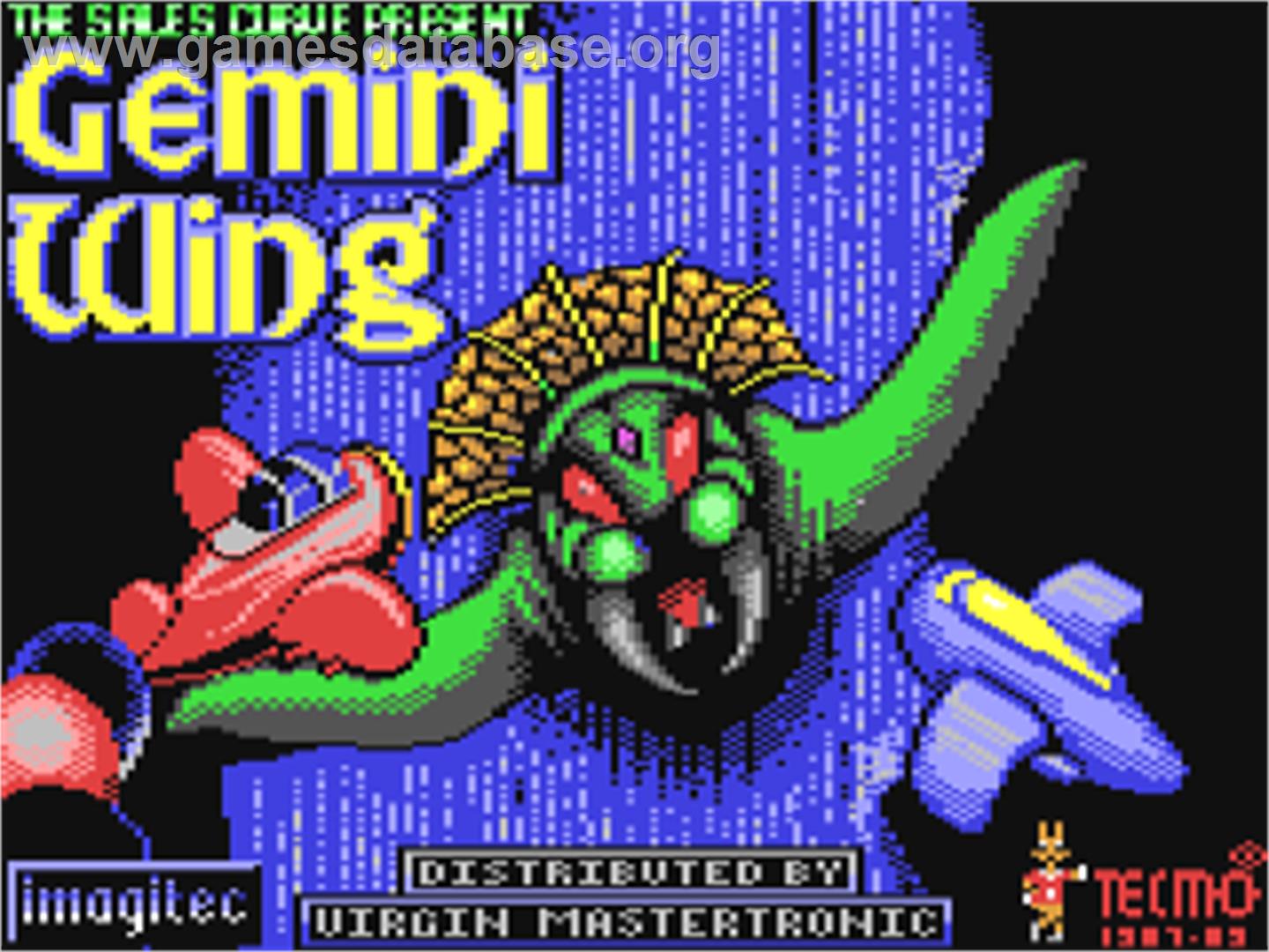 Gemini Wing - Commodore 64 - Artwork - Title Screen
