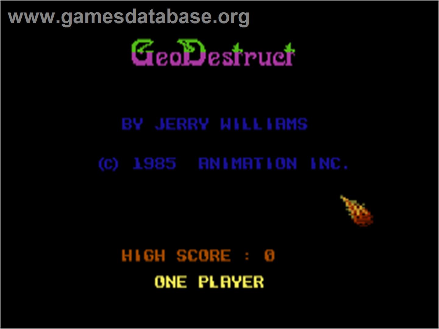 Geodestruct - Commodore 64 - Artwork - Title Screen