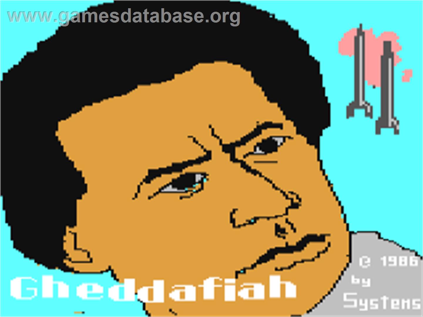 Gheddafiah - Commodore 64 - Artwork - Title Screen