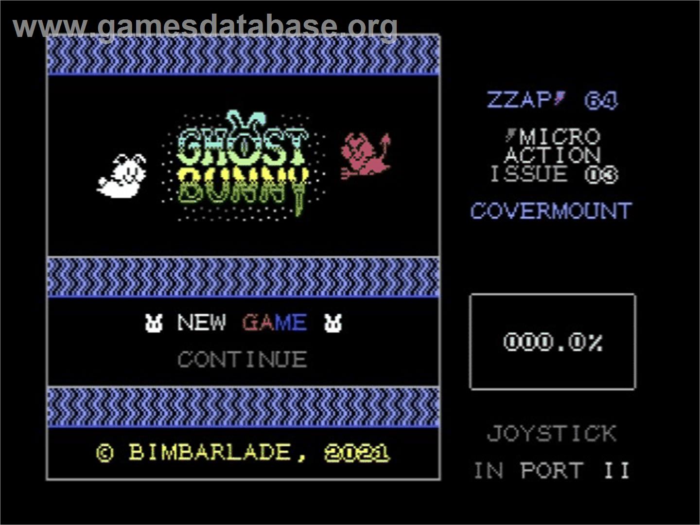 Ghost Bunny - Commodore 64 - Artwork - Title Screen