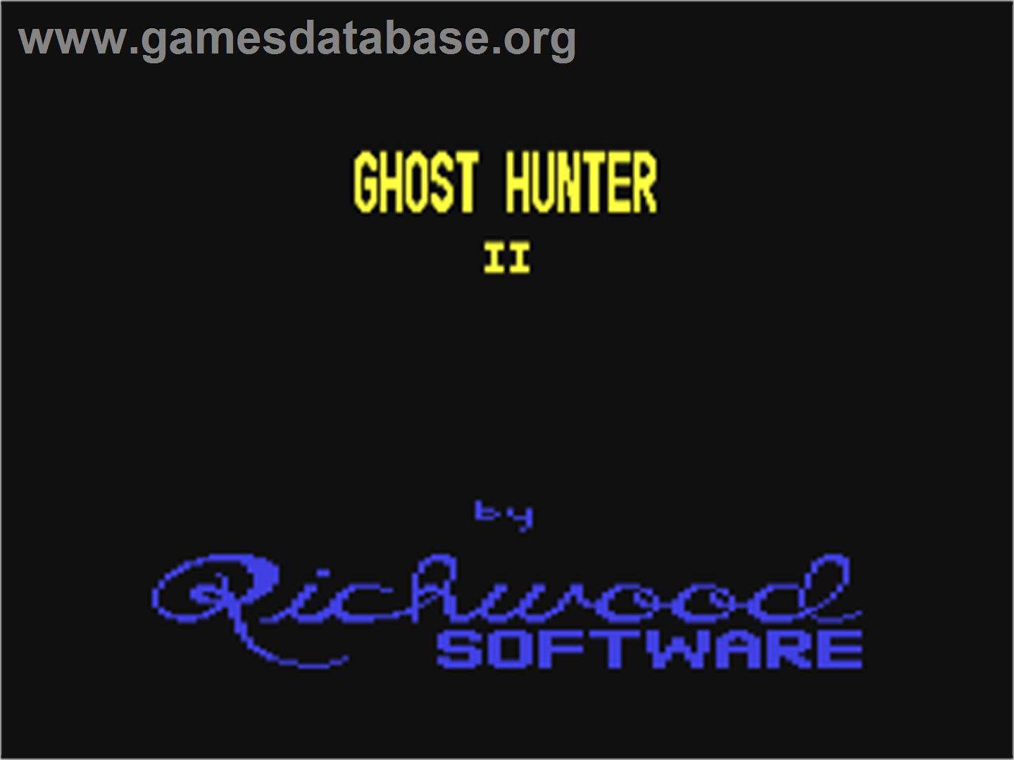 Ghost Hunter 2 - Commodore 64 - Artwork - Title Screen