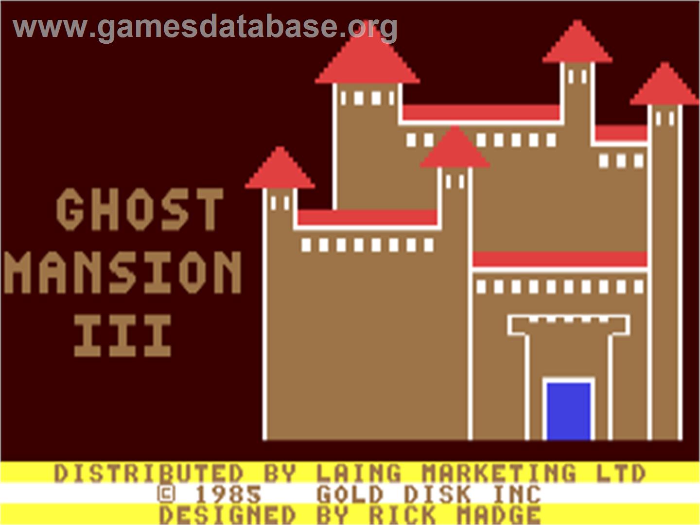 Ghost Mansion 3 - Commodore 64 - Artwork - Title Screen