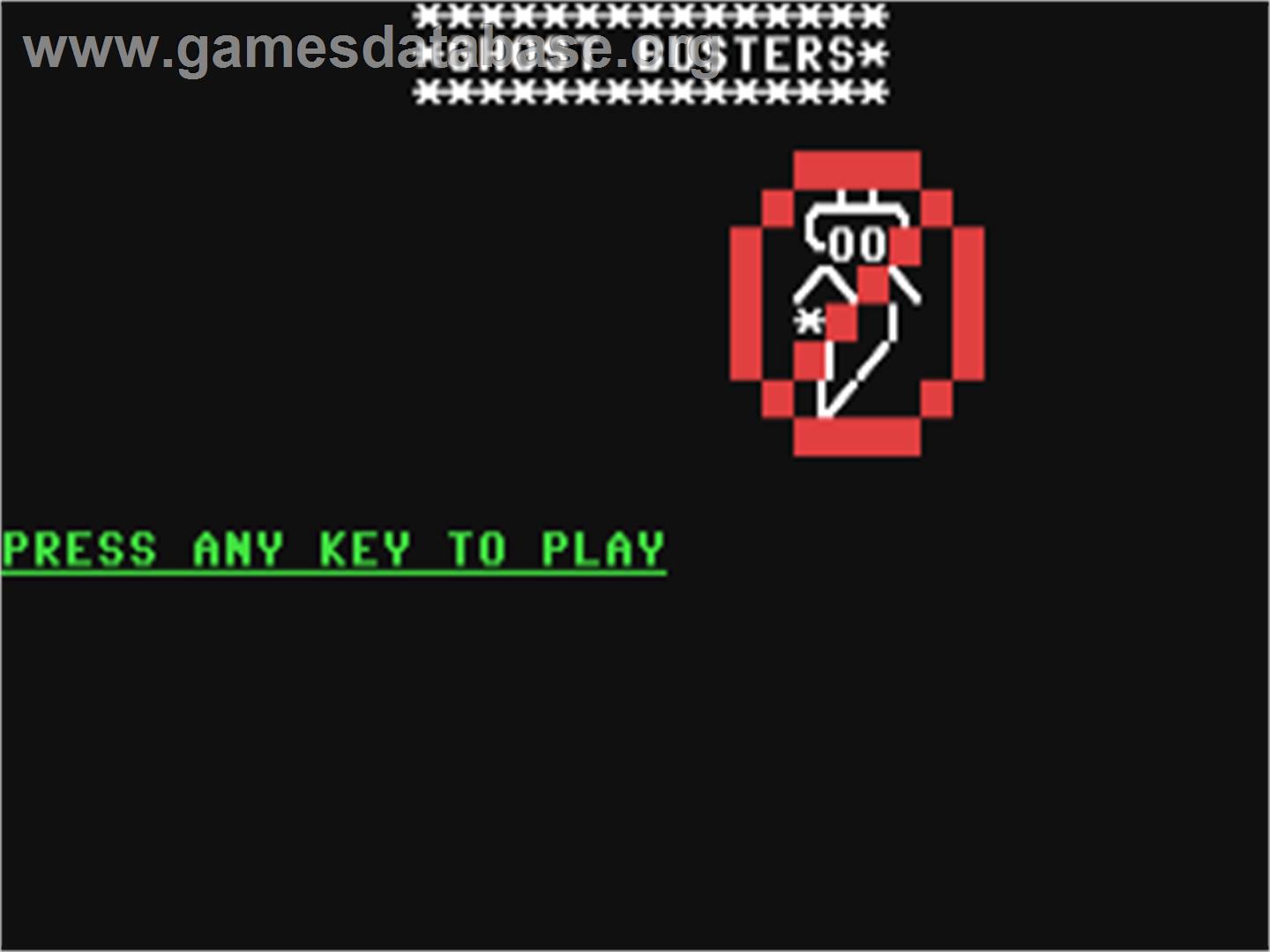 Ghostbusters - Commodore 64 - Artwork - Title Screen
