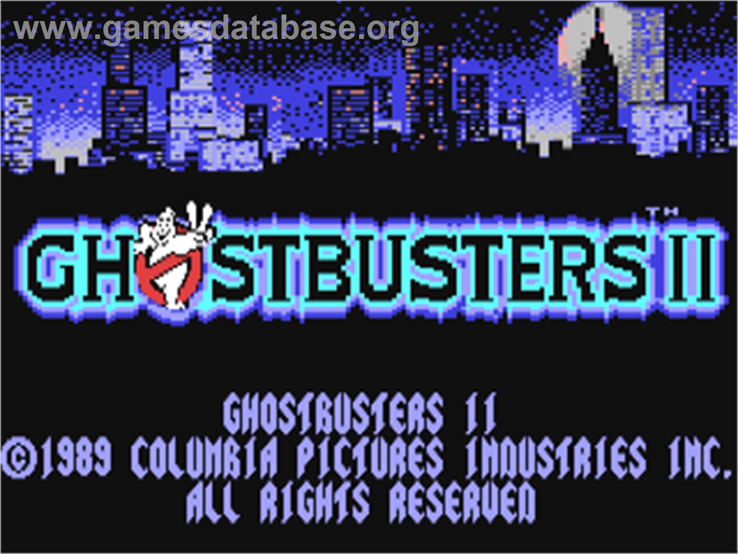 Ghostbusters II - Commodore 64 - Artwork - Title Screen