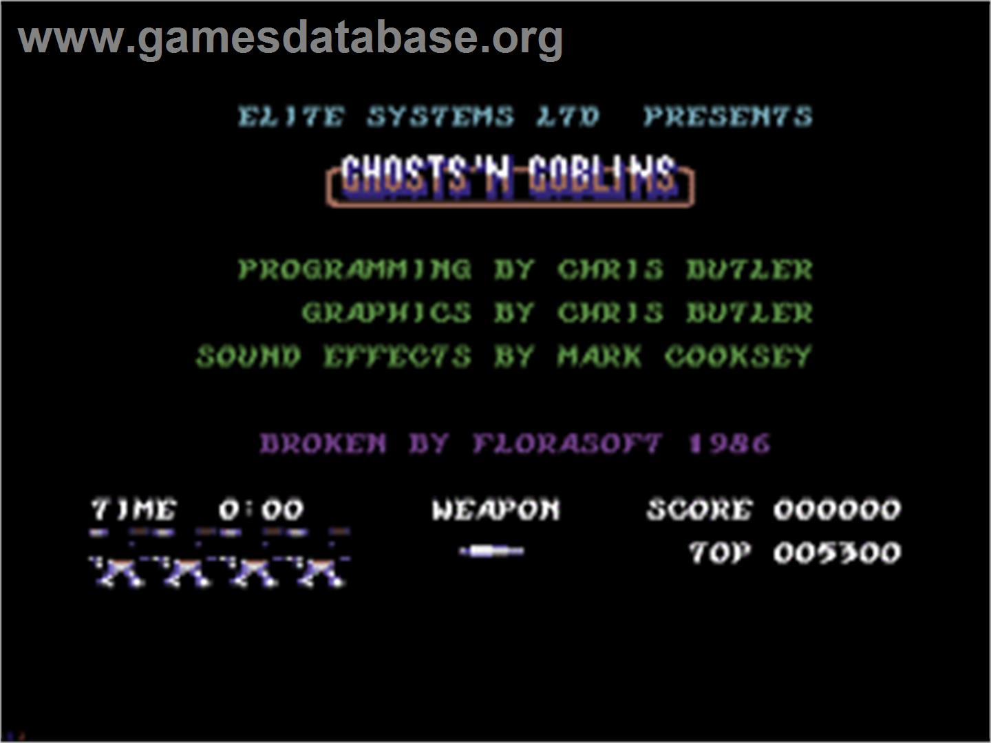 Ghosts'n Goblins 2 - Commodore 64 - Artwork - Title Screen